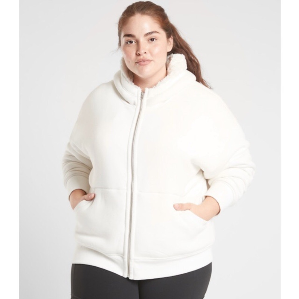 ATHLETA 1X & 2X Cozy Sherpa Reversible Jacket